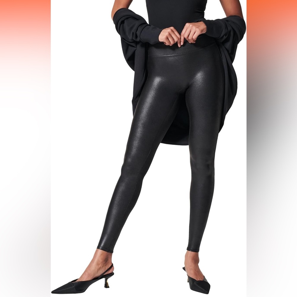 SPANX Faux Leather Black Leggings